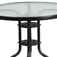 thumbnail image 3 of Bowery Hill 5 Piece Metal/Glass Round Patio Dining Set in Black, 3 of 8