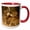 Red/White, variant on 3drose, Gray Wolf Wildlife at the Arizona-sonora Desert Museum - Us03 Kwi0027 - Kymri Wilt, 11oz Two-tone Red Mug