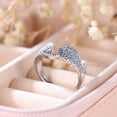 thumbnail image 2 of LINXIQIN Women Round White Moissanite Stone Wings Design Ring, 2 of 9