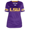 thumbnail image 2 of Women's Fanatics Purple LSU Tigers Plus Size Mesh Overlay Lace-Up Jersey T-Shirt, 2 of 3