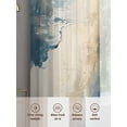 thumbnail image 6 of Abstract Graffiti Sheer Curtains for Living Room Bedroom, Light-filtering Sheer Curtain, Beige Blue Geometric Graffiti Rod Pocket Voile Window Treatment Drapes, 52’’Wx96’’L, 2 Panels Set, 6 of 7