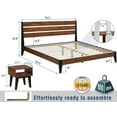 thumbnail image 2 of Acacia Emery Solid Wood Bed Frame with Headboard, Signature Headboard Wood Bed, King - Americano, 2 of 4