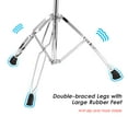 thumbnail image 4 of Arealer Cymbal Stand Straight & Boom Cymbal Stand Double Braced Legs Height & Angle Adjustable Drum-kit Cymbal Support Rack Heavy Duty BoomStraight Combo with Rubber Feet, 4 of 7