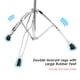 thumbnail image 5 of Soporte de Cymbal Irfora Soporte de platillos Recto y boom Soporte de platillos Patas de doble refuerzo Kit de batería ajustable en altura y ángulo Bastidor de soporte de platillos Heavy Dut Irfora Soporte de Cymbal, 5 of 6