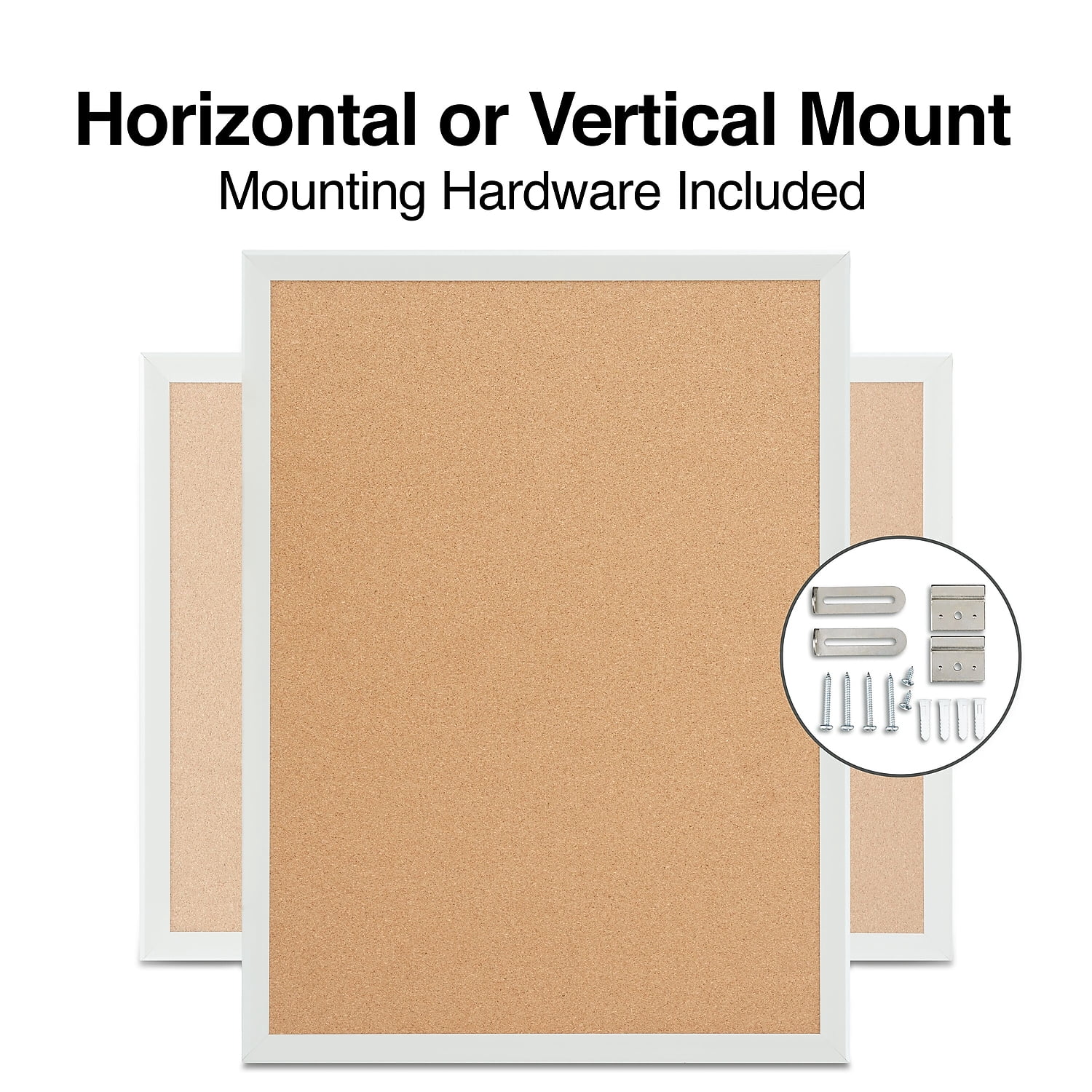 Staples Standard Cork Bulletin Board Aluminum Finish Frame 2'W x 1.5'H 52448/28334