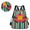 thumbnail image 5 of FORMRS Women's Travel Backpack Purse Anti-Theft Hidden Pockets Casual Shoulder Bag, Geometric Circle, 5 of 7