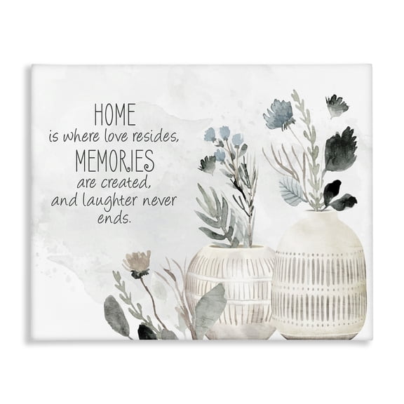 Stupell Industries Eclectic Floral Where Love Resides Canvas Art, 20 x 16, by Kim Allen