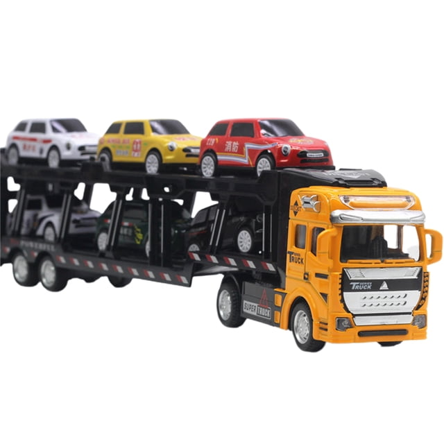 Visland 1:48 Alloy Car Exquisite Workmanship Wear-resistant Stylish Car Carrier Series Model for Boy