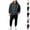 Dark Gray, variant on HAJWOH Men's Zip Up Lined Hoodie Sweatshirt And Sweatpant Jogging Casual Sports Suits Sets