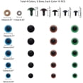 thumbnail image 4 of 200pcs Plastic Safety Eyes with Washers 5 Size 10~18mm 4 Color Craft Doll Eyes for Doll Animal Crafts Stuffed Crochet Animals Puppet Doll Mixed Color DIY, 4 of 8