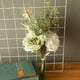 thumbnail image 3 of Ramos de rosas falsas Matsuzay Flores artificiales decoración Blanco verde, 3 of 6