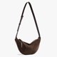 thumbnail image 5 of Crescent Bag para Mujeres Y Hombres Bolso Hombro Sólido Ante Hobo Sling (café), 5 of 7