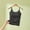 Black, variant on Nmnitkp Women's Pajamas Summer Breathable Round Tie Chest Pad With Suspender Sleeveless Plus Size Top Pajamas