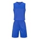 thumbnail image 2 of Conjuntos de camisetas sin mangas de cuello redondo para niños, conjunto de traje de fútbol de color sólido para juegos deportivos universitarios, partidos de rendimiento, uniformes de entrenamiento y, 2 of 5