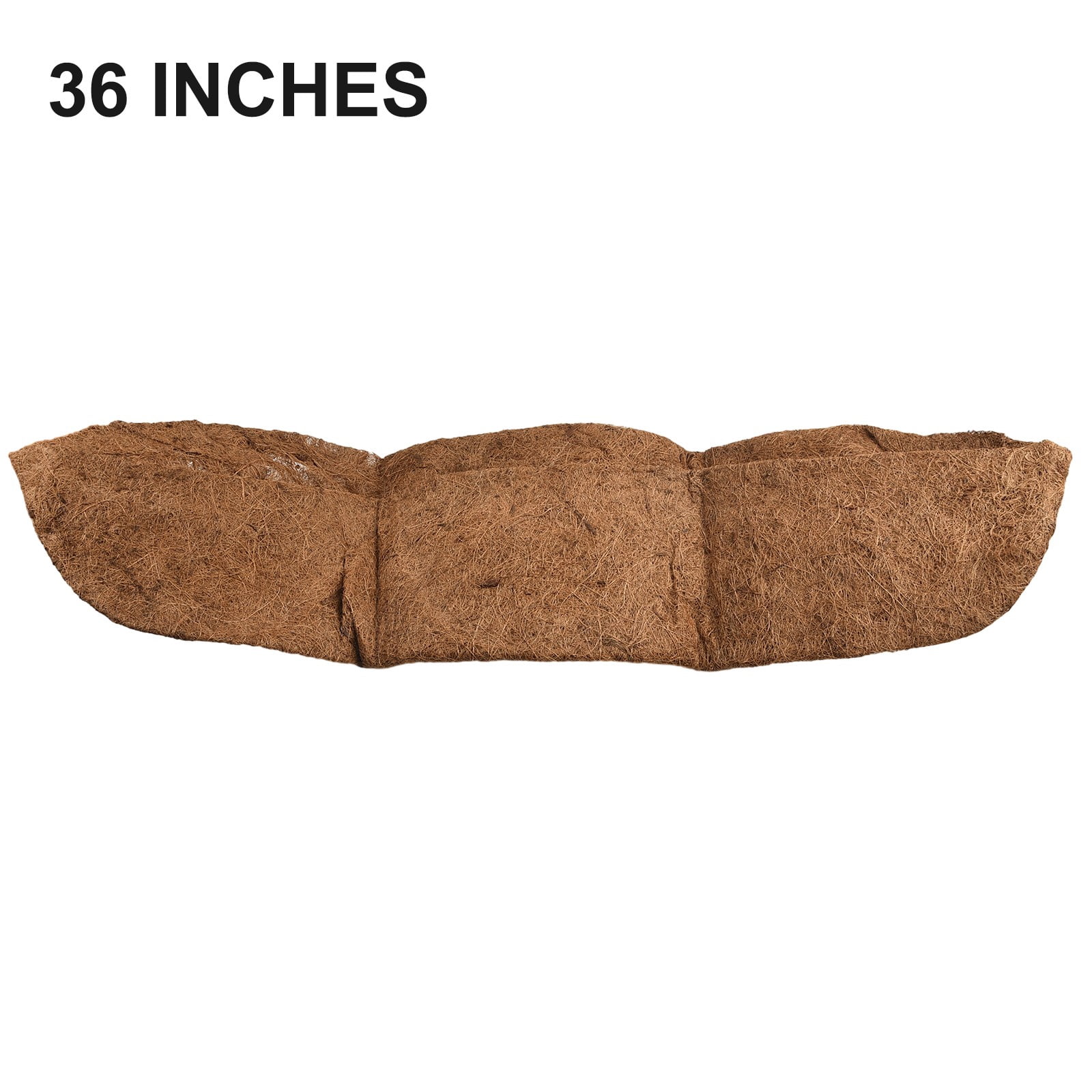 Flower Pot Hanging Basket Planter Basket Coco Liner Trough Coconut Fiber 24/30/36/48 Inches Half Moon Wall-Mounted Garden