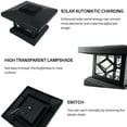 thumbnail image 4 of Lámpara de columnas de luz de poste solar Lámparas de cerca LED solares impermeables para exteriores para jardín y calle, 4 of 9
