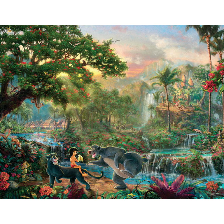 NEW Thomas Kinkade Disney 500 Piece Jigsaw Puzzle - The Jungle Book