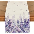 thumbnail image 2 of Lavender Spring Linen Table Runner Holiday Wedding Decoration Summer Kitchen Dining Table Runner for Home Party Decor, 2 of 5
