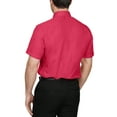 thumbnail image 2 of J. METHOD Men's Classic Regular Fit Button Down Short Sleeve Solid Color Dress Shirts S-5XL, 2 of 5