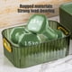 thumbnail image 5 of Cesta de almacenamiento acrílica transparente | Organizador multiusos para aperitivos Cosméticos Despensa Baño Cocina Nevera | Cubo de plástico modular | 23x16x9cm | Blanco Verde | De una sola pieza, 5 of 5