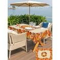 thumbnail image 4 of Outdoor Tablecloth with Umbrella Hole and Zipper, Thanksgiving Pumpkin Rectangle Table Cloth 60x102 Inch Waterproof Tablecloth, Fall Maple Leaves Autumn Beige Picnic Table Cover for Patio Camping, 4 of 7