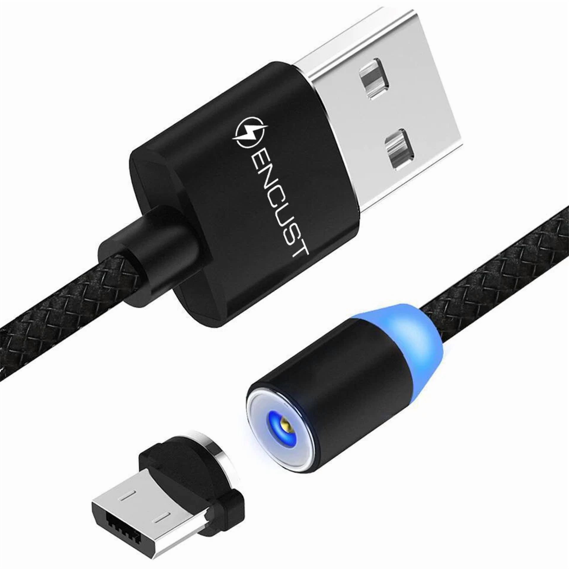 CRESTIN- Micro Usb And Type C Magnetic Cable 3Ft /6Ft Android Charger 3 Pack With Led