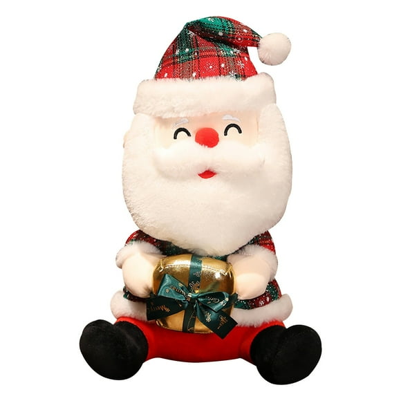Small Santa Claus Plush Pillow Doll Soft Stuffed Animal Toy For Kids Christmas Gift Bedtime Companion Compressible Cotton Style A A