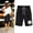 Black, variant on OKBOP Yoga Pants With Pockets,Summer Print Five Points Large Size Cotton Linen Casual Pants for Women