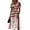 Z09-Wine, variant on Easter Dresses for Women Short Sleeve Wrap V-Neck High Waist Sundress Casual Summer Beach Vacation Dress
