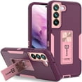thumbnail image 1 of CoverON For Samsung Galaxy S22 Case, Military Grade Heavy Duty Full Body Phone Kickstand Cover - Purple, 1 of 9