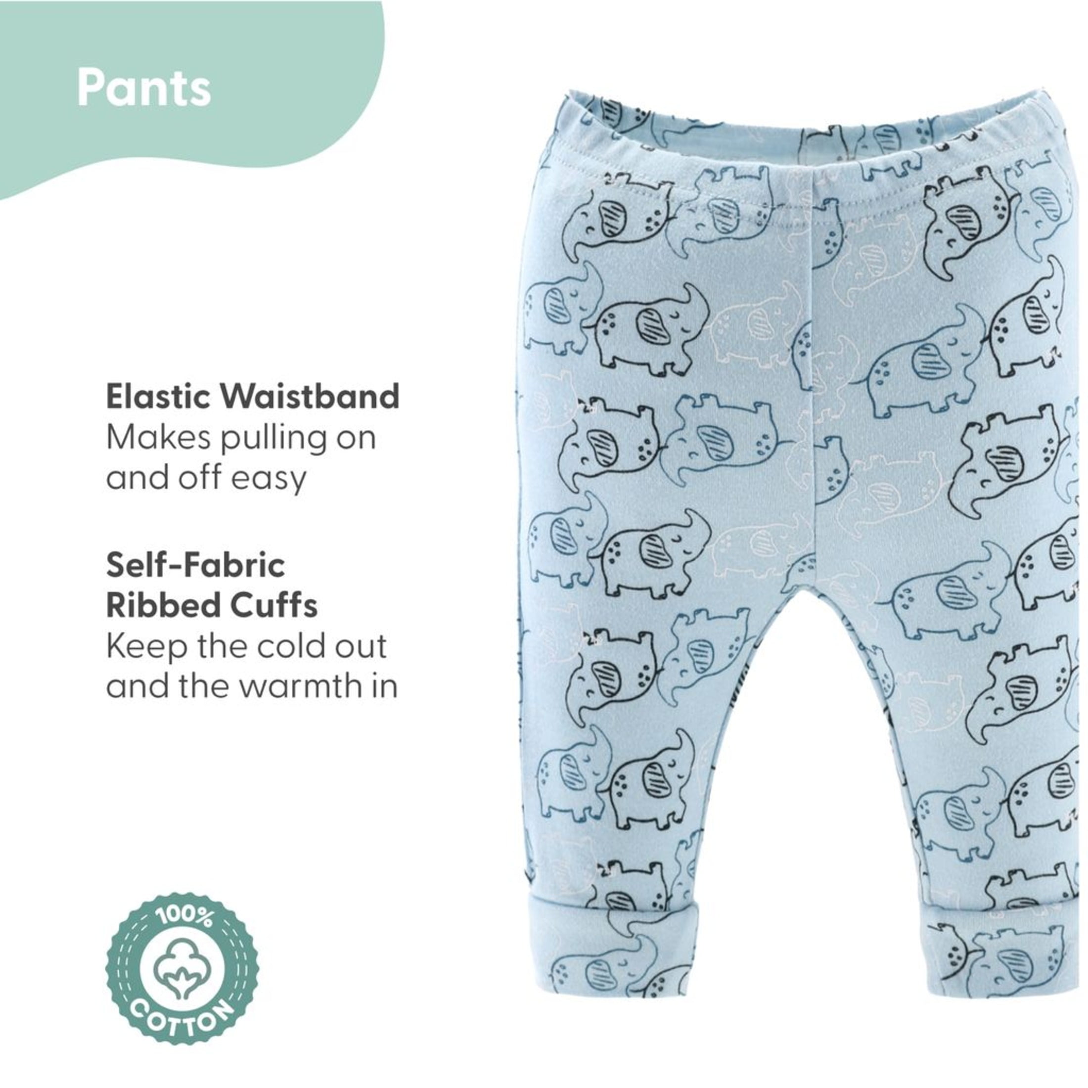 The Peanutshell Newborn Layette Gift Set, Blue and White Elephant, 30 Essential Pieces, 0-3 Months