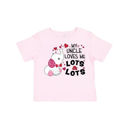 

Inktastic My Uncle Loves Me Lots and Lots- Cute Elephant Gift Toddler Boy or Toddler Girl T-Shirt