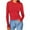 Red, variant on Timegard Tops for Women Ribbed Undershirts Scoop Neck Long Sleeve Solid Color Top Fall Casual Slim Tops