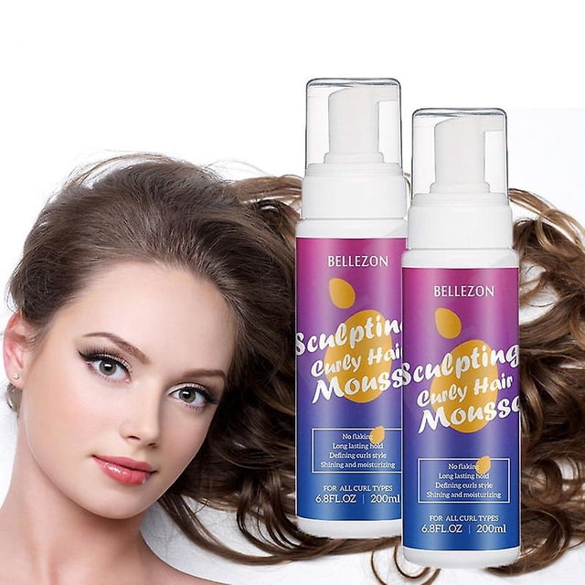 uds Mousse para peinar el cabello rizado fragancia de piña espuma para dar forma al cabello 200ml// kaili Sencillez