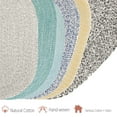 thumbnail image 2 of Leslie Country Light Green & White Area Rug Round 5' x 5' Round, 2 of 5
