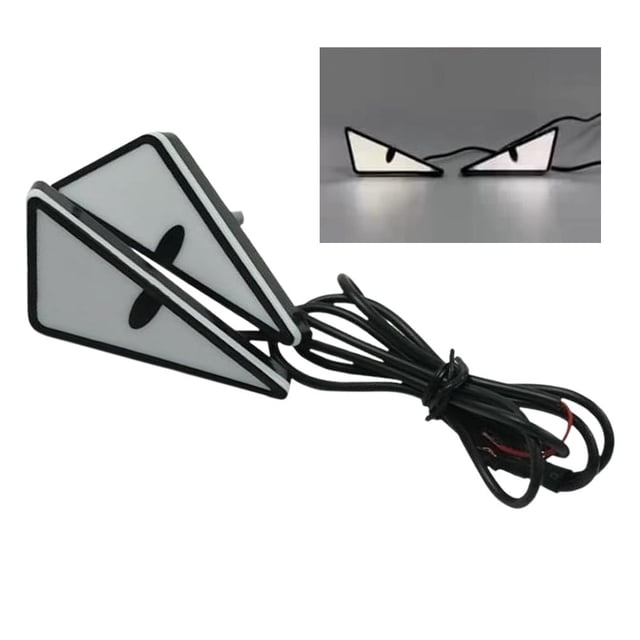 Universal Motorcycle LED Triangle Demon Eye Lights, Dynamic Illumination USB Powered for Cars & Motorbikes, Bright Tail Light Accessory