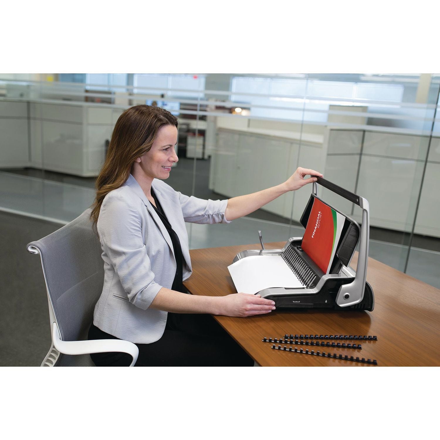 Quasar™+ 500 Manual Comb Binding Machine w/Starter Kit