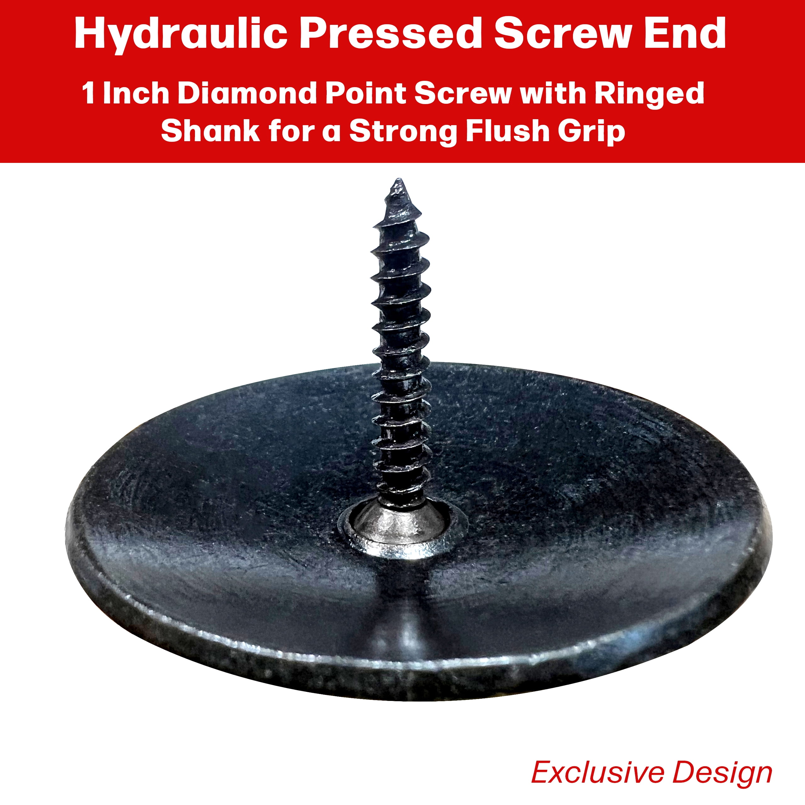 50 Pack- 1.5 Inch  Iron Clavos Decorative Screws Black Forged Hammered Screw Antique Forged Finish by Sidco Supply