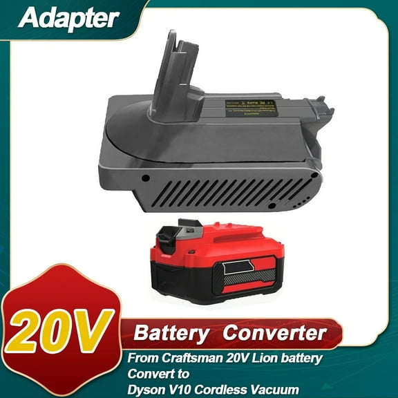 for Dy*son V10 Battery Adapter for Crafts*man 20V Li-ion Battery Convert to Work for Dy*son V10 SV12 Animal Vacuum Cleaner