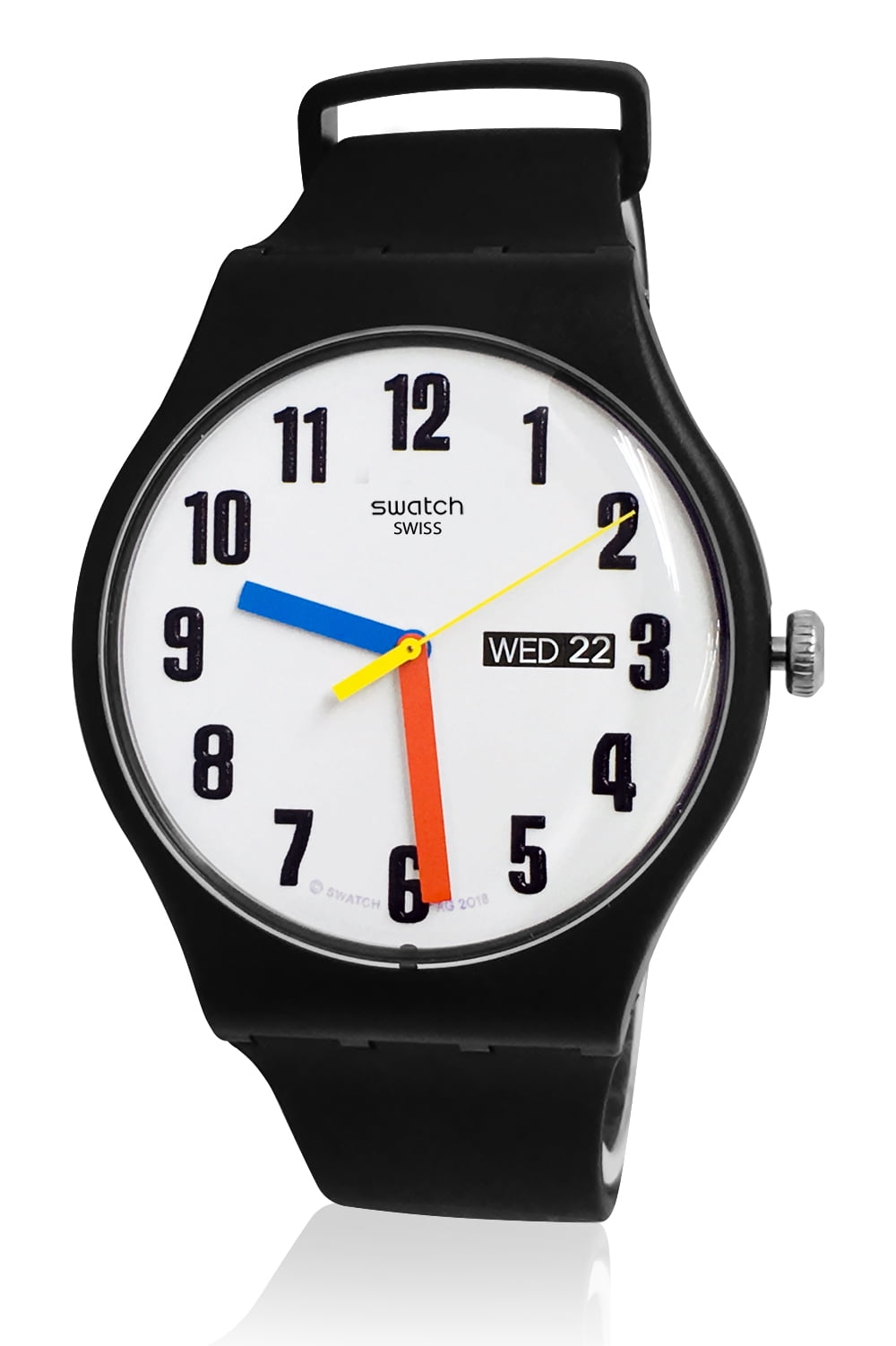 Swatch Swatch SUOB728 Elementary Men Watch day date New black