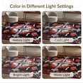 thumbnail image 7 of ODIKA 2'x3' Washable Throw Rug Red Black Halloween Decorations Horror Gothic Cross, Skulls, Bats, Design for Hallway, Study Room, Non-Slip Low Profile, Flatwoven, 7 of 7