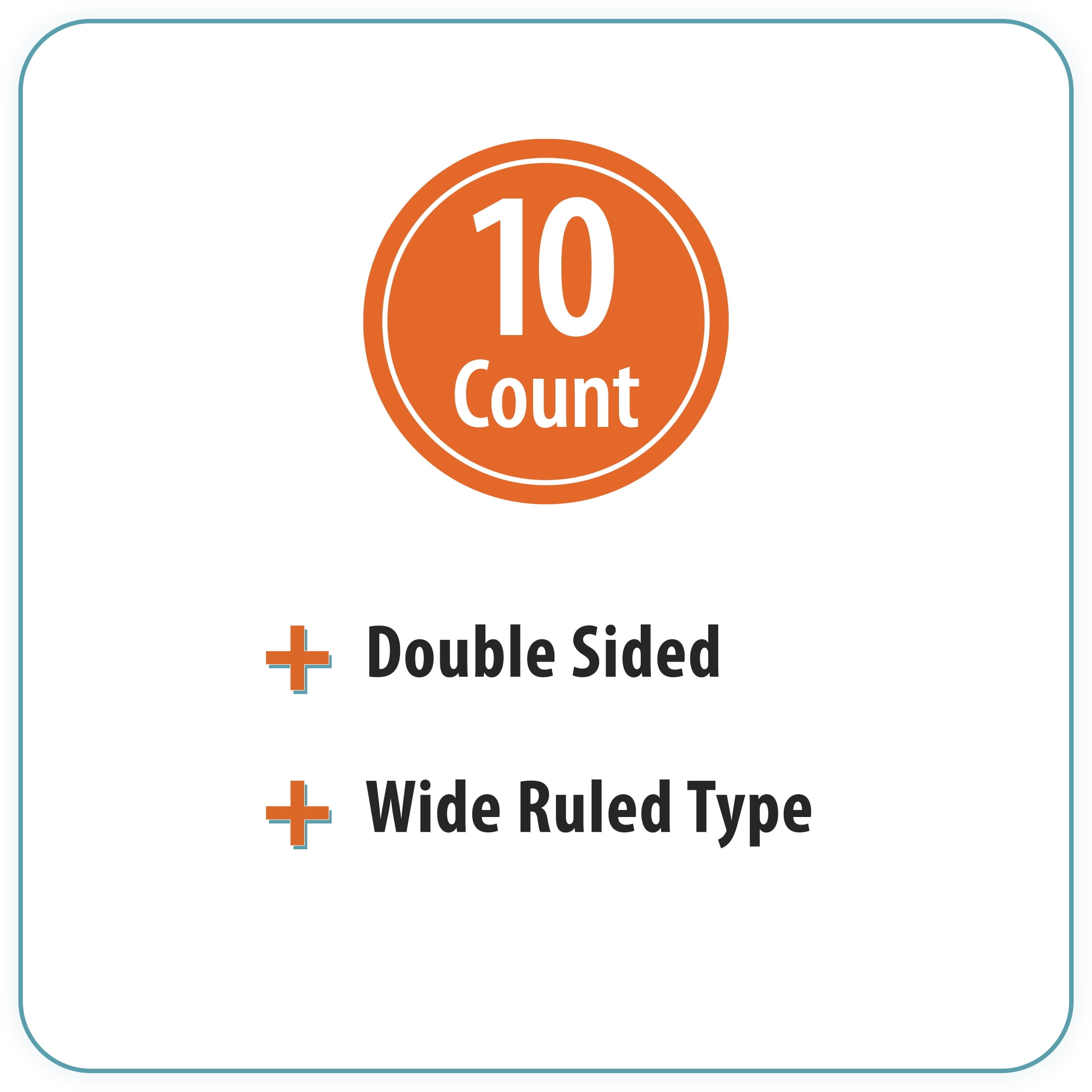 Pen+Gear Dry Erase Double Sided Whiteboard 10 Pack