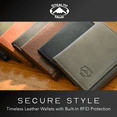 thumbnail image 4 of Stealth Mode Leather Trifold RFID Wallet For Men With Flip Out ID Holder (Brown), 4 of 11