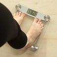 thumbnail image 2 of Escali Clear Glass Bathroom Scale, Chrome Metal, 11.8 X 11.8 X 1 in, 3.4 Pound, 2 of 6