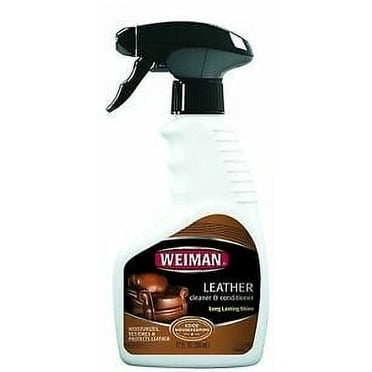 Weiman Leather Cleaner and Conditioner for Furniture - 12 Ounce - Cleans Conditions and Restores Leather Surfaces - UV Protectants Help Prevent Cracking or Fading of Leather Car Seats, Shoes, Purses