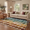 thumbnail image 2 of GENIMO 5'x7' Area Rug for Living Room, Machine Washable Non Slip Low Pile Rug for Bedroom Dining Room, Soft Minimalist, Muted Multicolor, 2 of 7