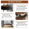 thumbnail image 5 of ASYA Black Metal End Table with Drawer, 2-Tier Wooden Nightstand, Round Side Table for Living Room Bedroom, 23.6'' H, 5 of 11
