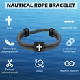 thumbnail image 6 of VNOX Braided Men Rope Cross Bracelet - Adjustable Tree of Life Cord Surfing Bracelet, Handmade Nautical Navy Marine String Bracelet with Metal Knot, Easter Women Bracelets Gifts, 6 of 6
