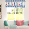 thumbnail image 3 of Nautical Lighthouse Valances Buffalo Check Plaid Coastal Window Toppers Valances Rod Pocket Ocean Theme Window Treatments Curtains for Kitchen Bedroom Farmhouse 54x18 inch, 1 Panel, 3 of 6