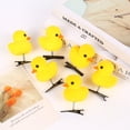 thumbnail image 3 of Venta de lindos y pequeños clips para el cabello de pato amarillo, gafas de sol con lazo en forma de corazón de melocotón, corona, sombrero, tocado de pollo amarillo, juguete para puesto de regalo, 3 of 6